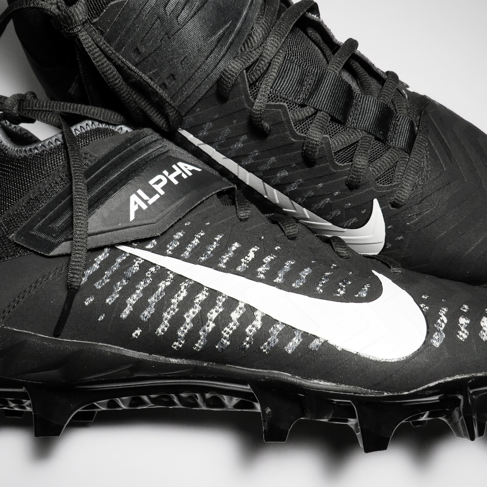 New Men's Size 11-16 Nike Alpha Menace Pro 2 Black Football Cleats Comfortable - Picture 7 of 9